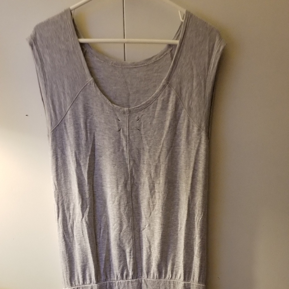 ^Lou & Grey Dropwaist gray tshirt dress small - Picture 6 of 7